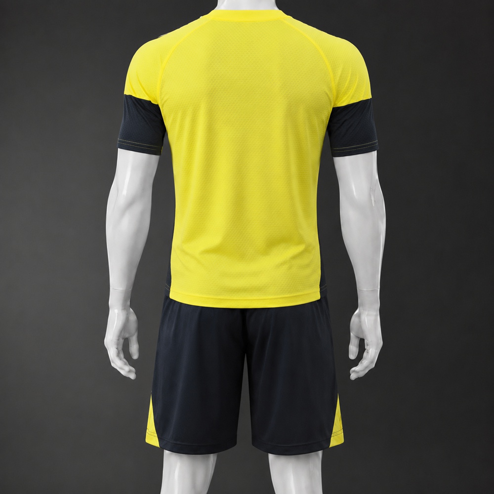 Real Madrid 25/26 Yellow Dark Gray Short Sleeve Short Set Foto 2