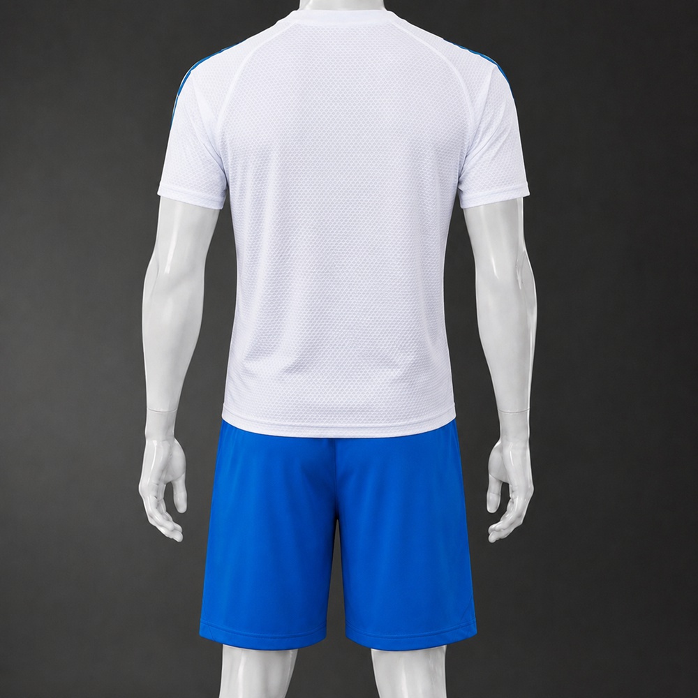 Real Madrid 25/26 White Blue Short Sleeve Short Set Foto 2