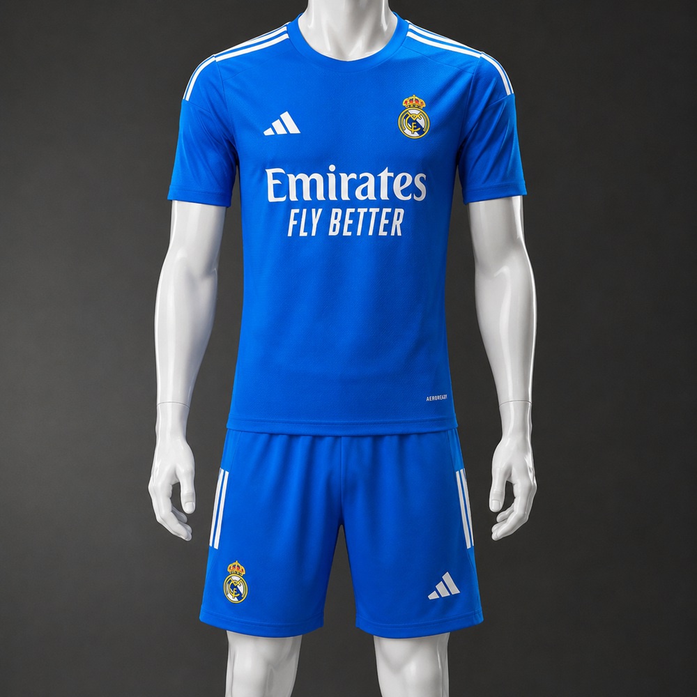 Real Madrid 25/26 Blue Short Sleeve Short Set