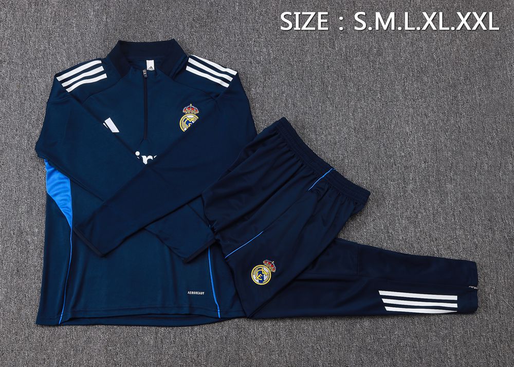Real Madrid 25/26 Navy Blue Half Zip Tracksuit Foto 2