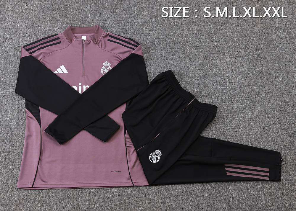 Real Madrid 25/26 Purple Black Half Zip Tracksuit Foto 2
