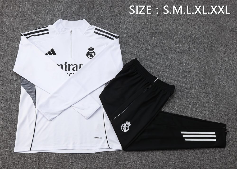 Real Madrid 25/26 Black Red Half Zip Tracksuit Foto 2
