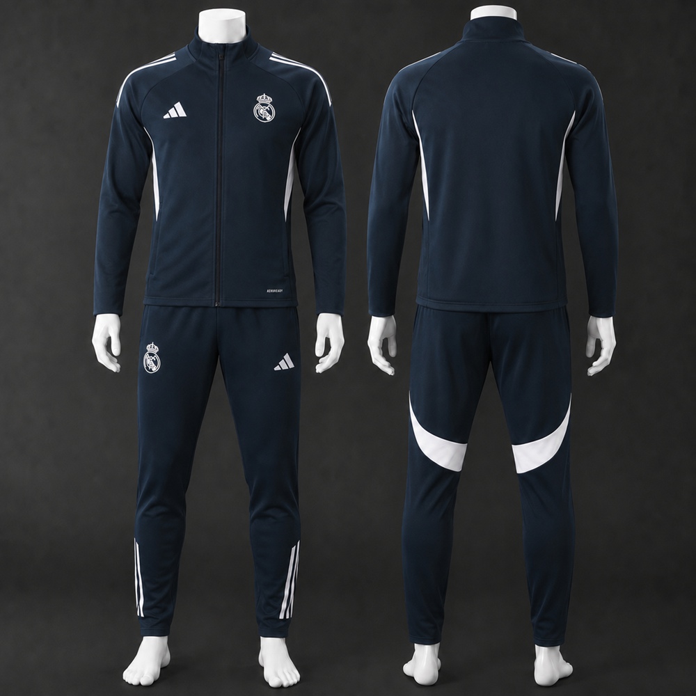 Real Madrid 25/26 Navy White Jacket Kit
