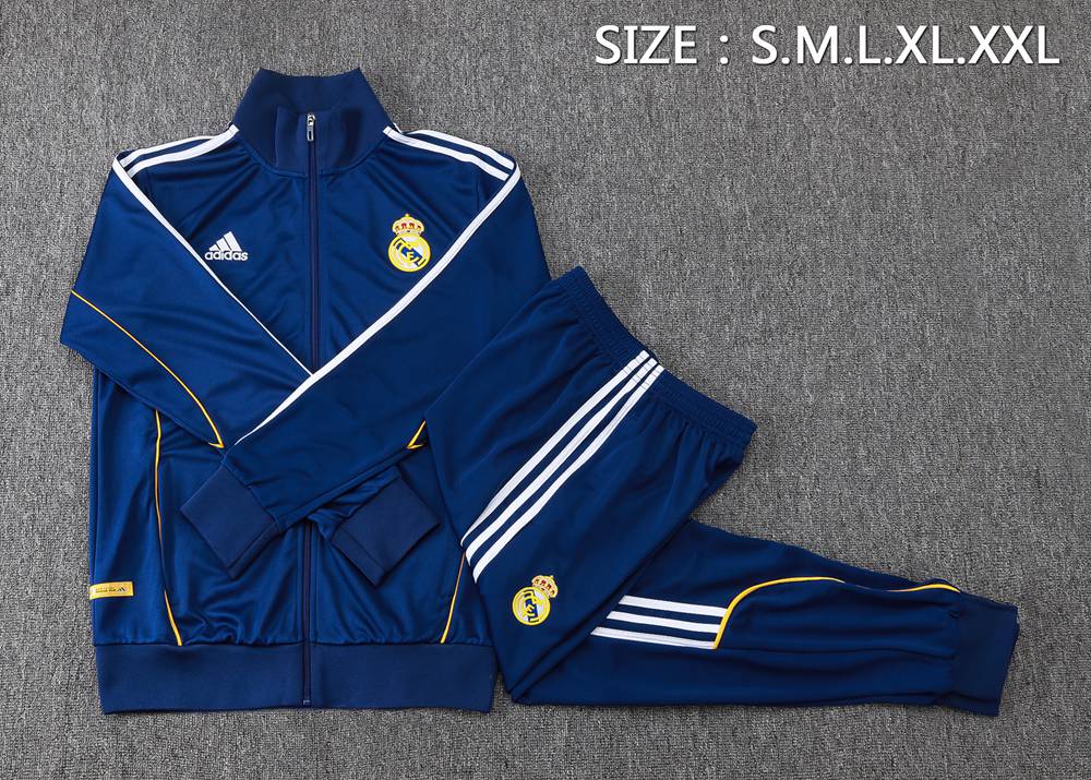 Real Madrid 25/26 Navy White Retro Jacket Kit Foto 2