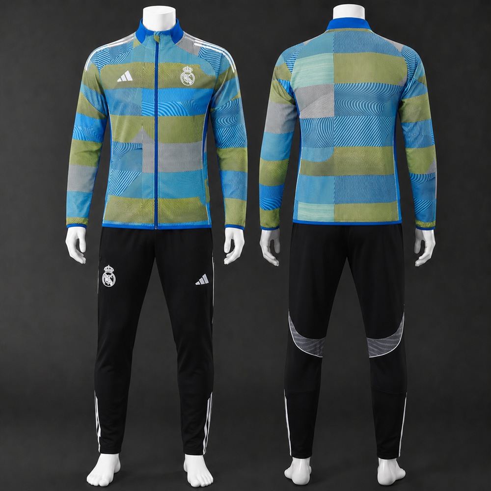 Real Madrid 25/26 Blue Green Jacket Kit