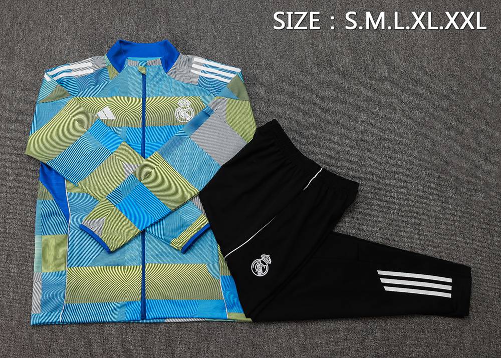 Real Madrid 25/26 Blue Green Jacket Kit Foto 2