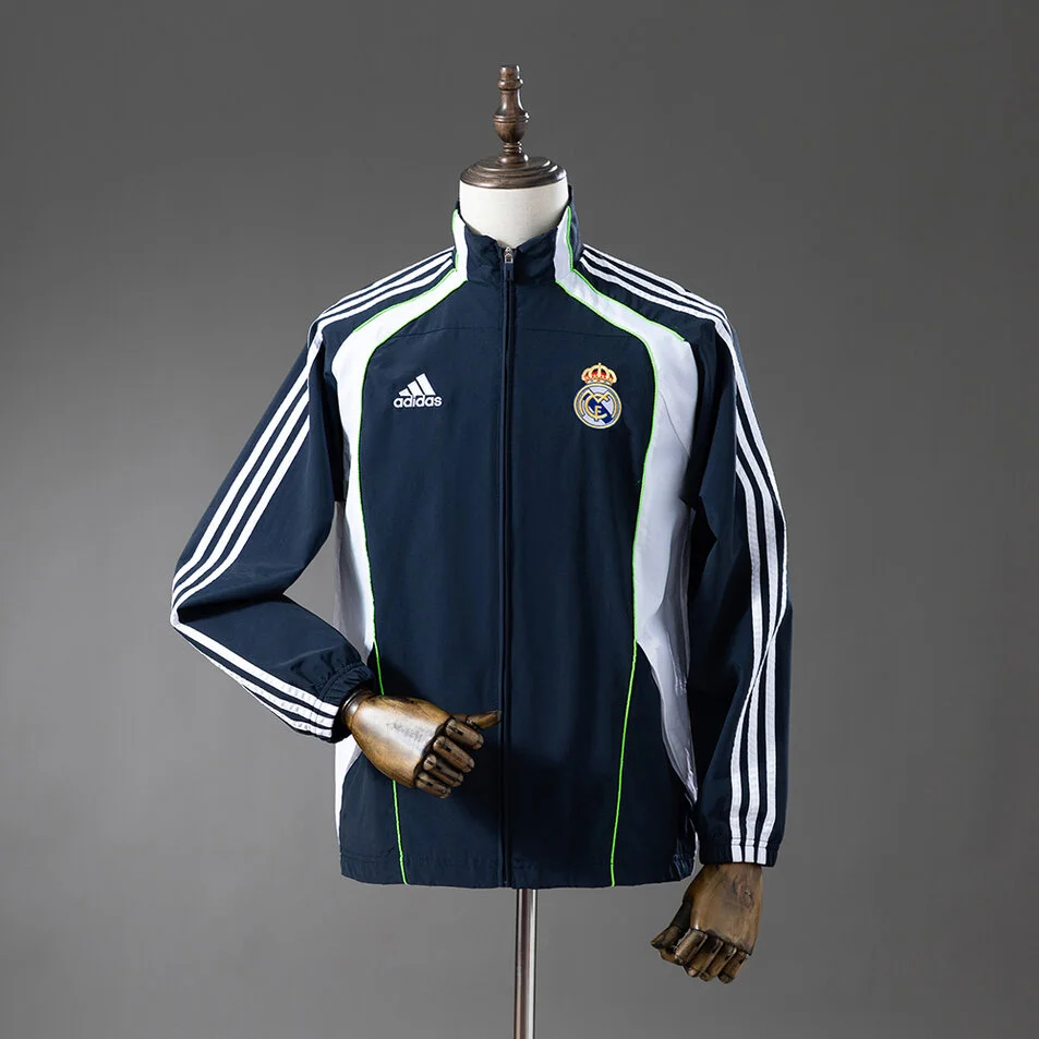 Real Madrid Windbreaker Navy Blue & White