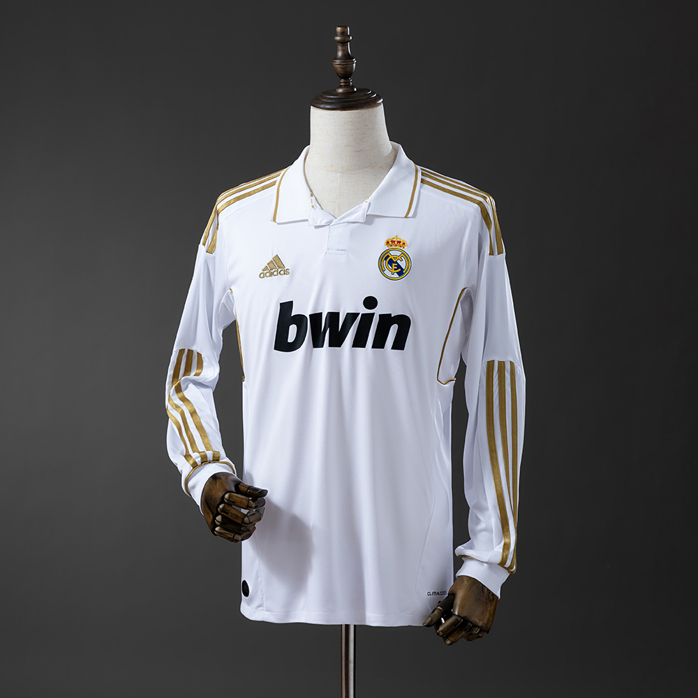 Real Madrid 11/12 Home Long Sleeve Retro Jersey