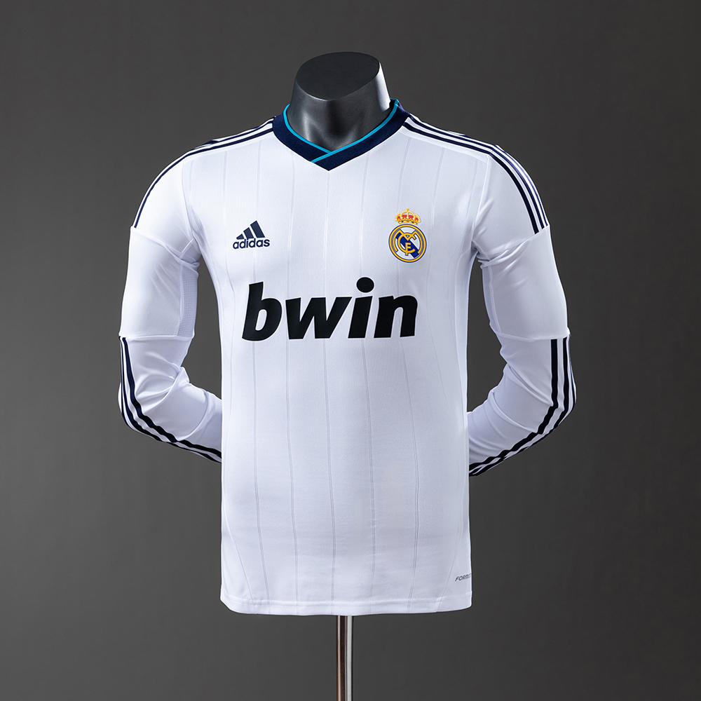 Real Madrid 12/13 Home Long Sleeve Player Version Retro Jersey