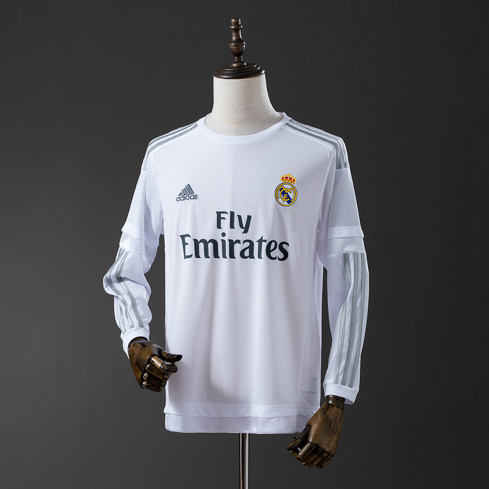 Real Madrid 15/16 Home Long Sleeve Retro Jersey