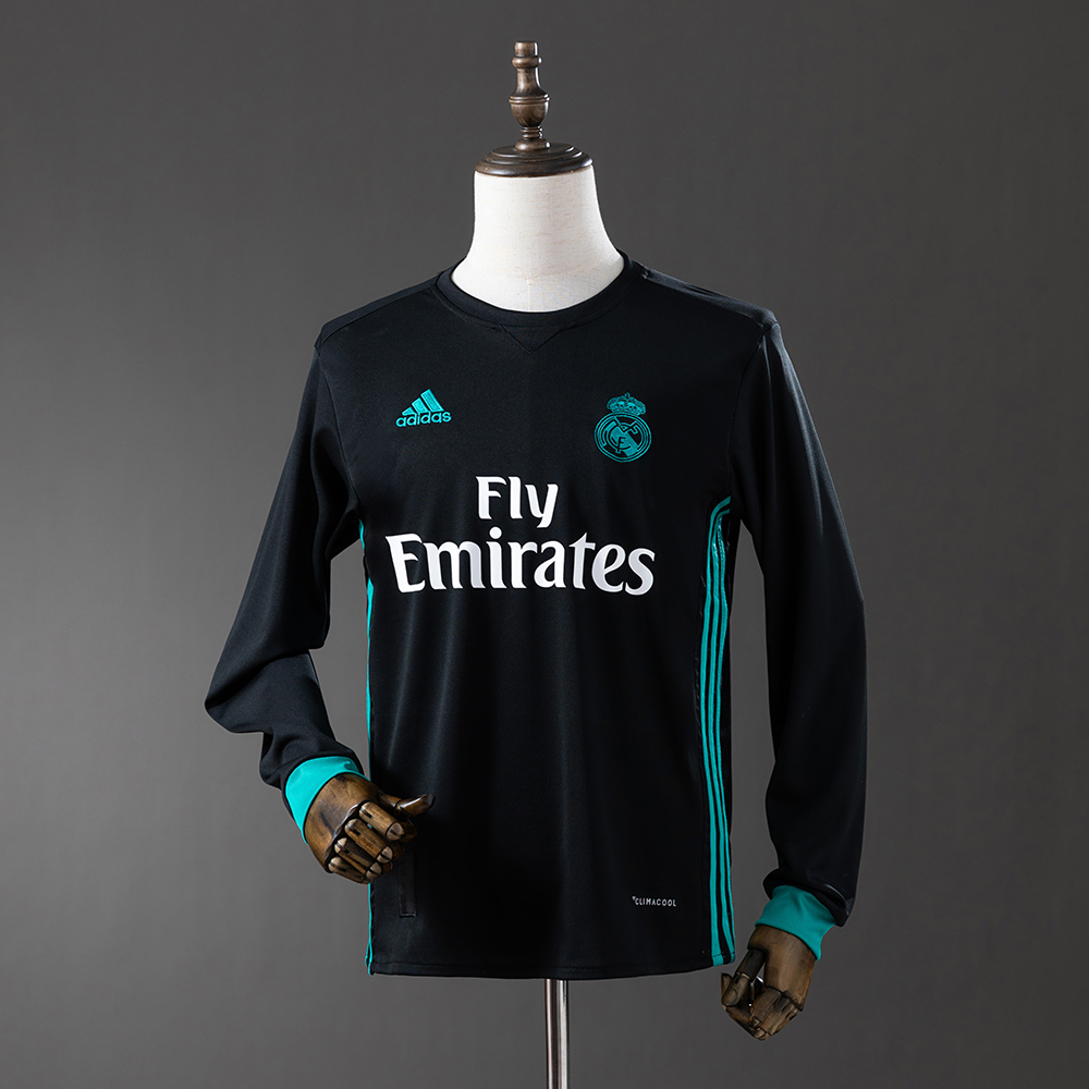 Real Madrid 17/18 Away Long Sleeve Retro Jersey
