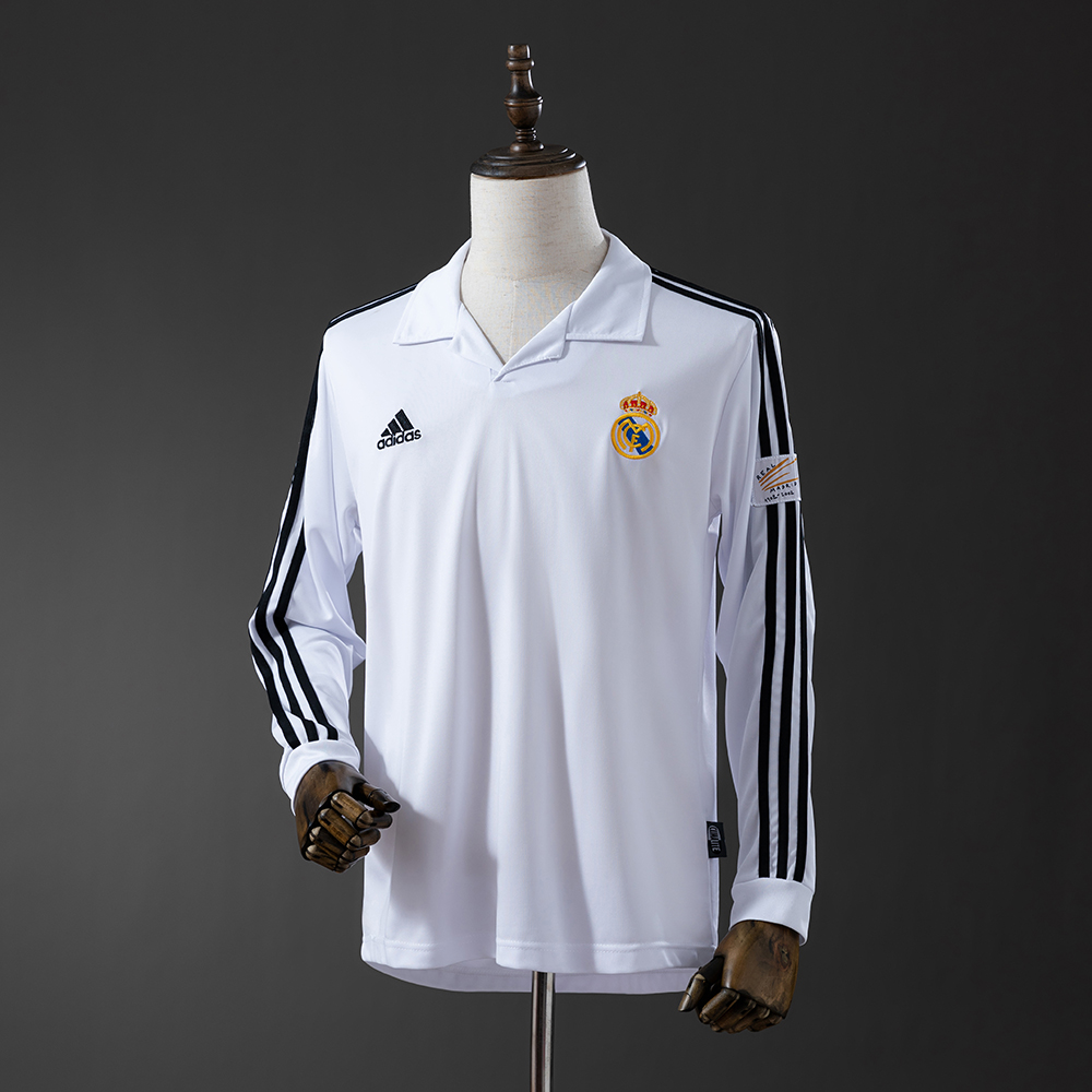 Real Madrid 02/03 Home Long Sleeve Retro Jersey