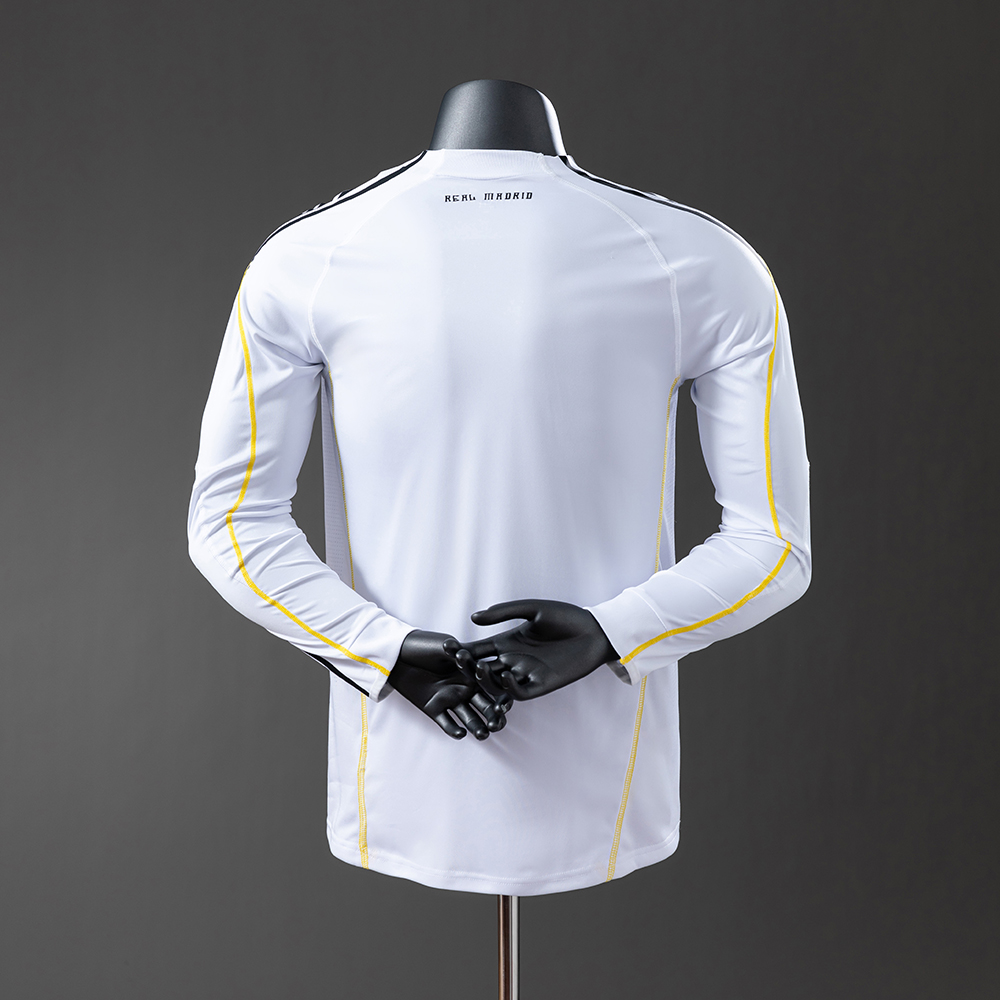 Real Madrid 09/10 Home Long Sleeve Player Version Retro Jersey Foto 2