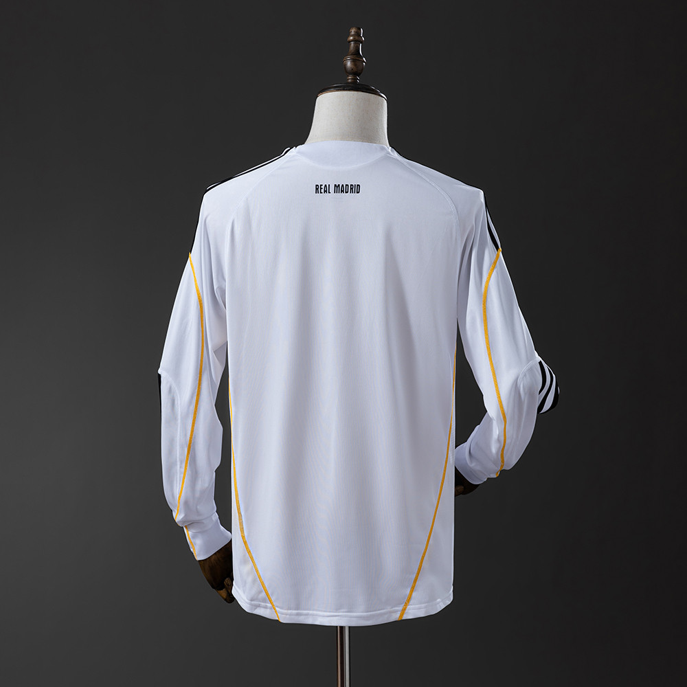 Real Madrid 09/10 Home Long Sleeve Retro Jersey Foto 2