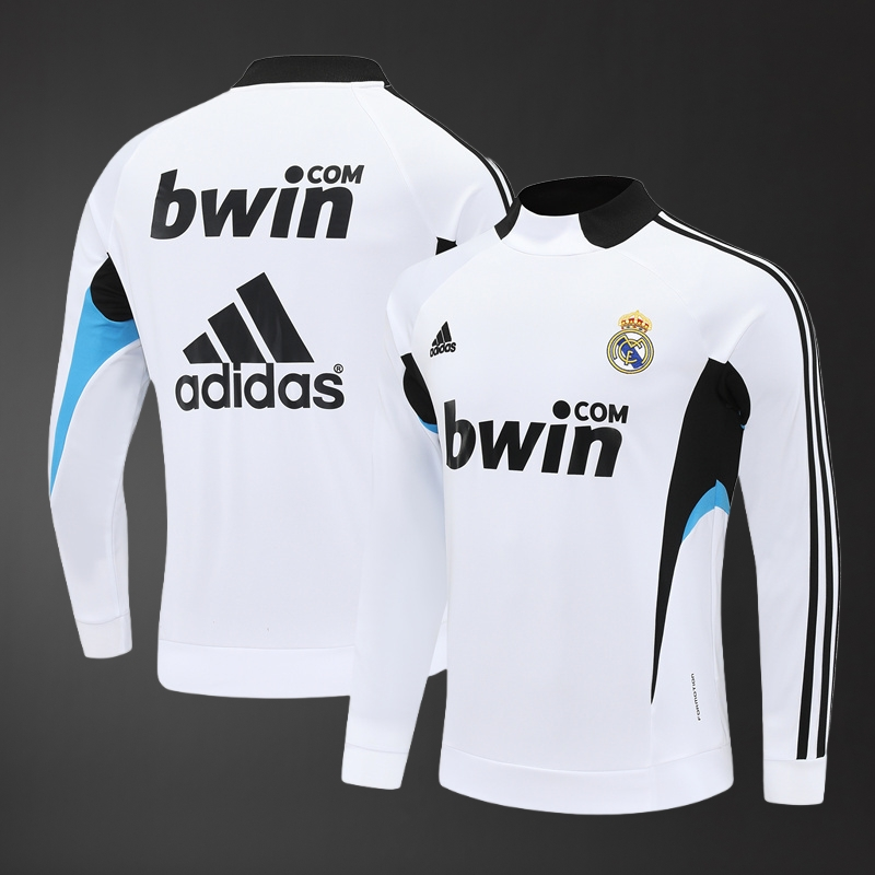 Real Madrid 08/09 Adult Retro White Training Tracksuits