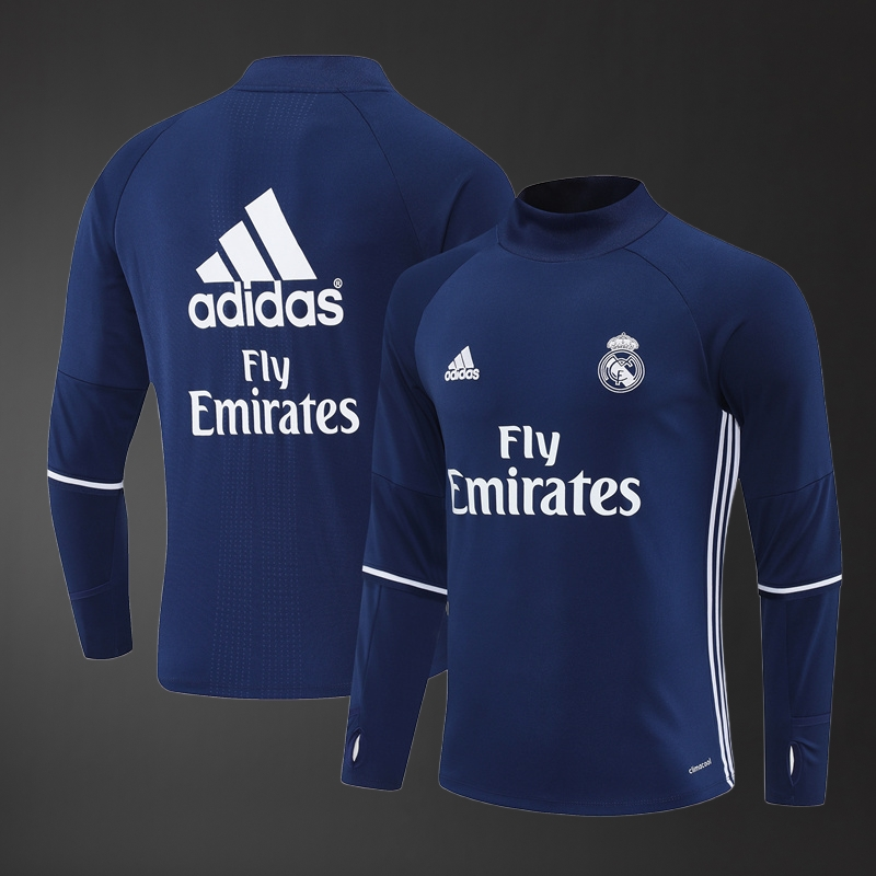 Real Madrid 16/17 Adult Retro Blue Training Tracksuits