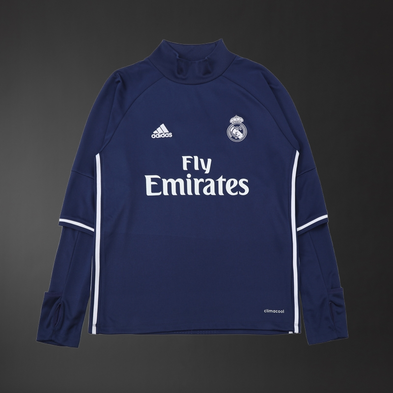 Real Madrid 16/17 Adult Retro Blue Training Tracksuits Foto 2