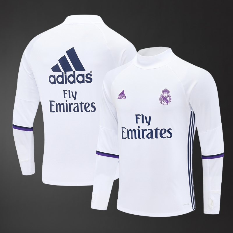 Real Madrid 16/17 Adult Retro White Training Tracksuits