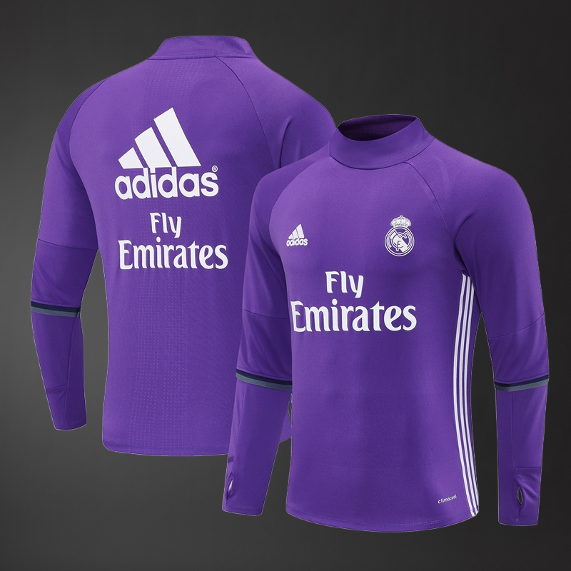 Real Madrid 16/17 Adult Retro Purple Training Tracksuits