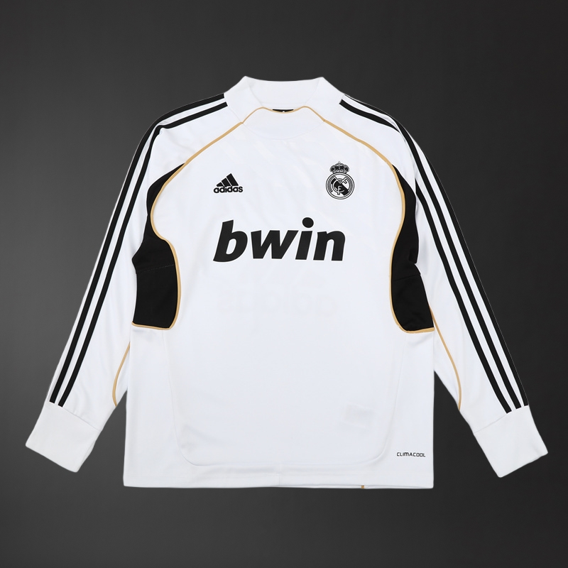 Real Madrid 11/12 Adult Retro White Training Tracksuits Foto 2