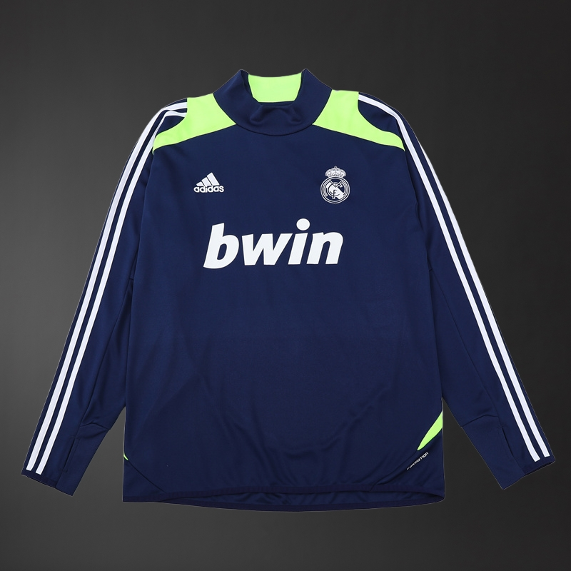 Real Madrid 12/13 Adult Retro Biue Training Tracksuits Foto 2