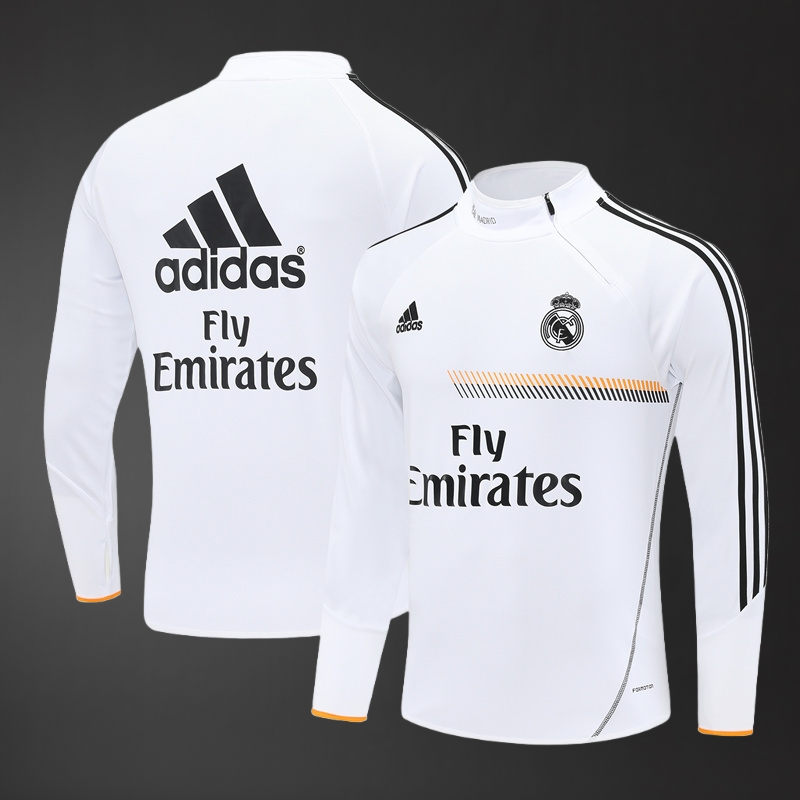 Real Madrid 13/14 Adult Retro White Training Tracksuits