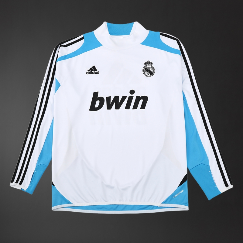 Real Madrid 12/13 Adult Retro White Training Tracksuits Foto 2