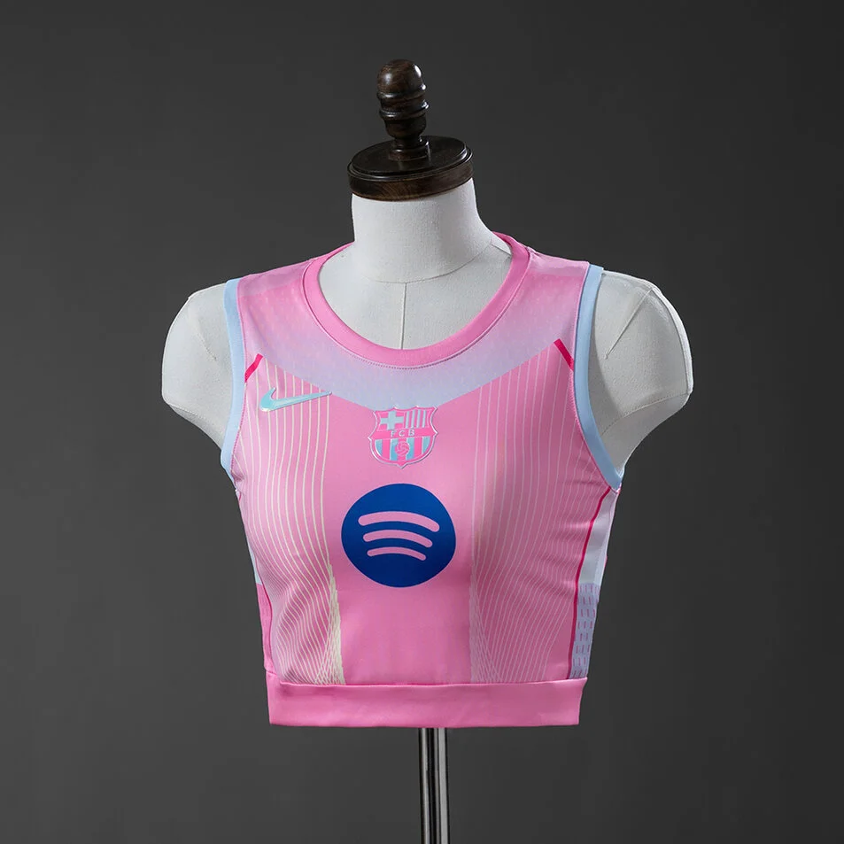 Barcelona 25/26 Women's Crop Tank Top Jersey Pink