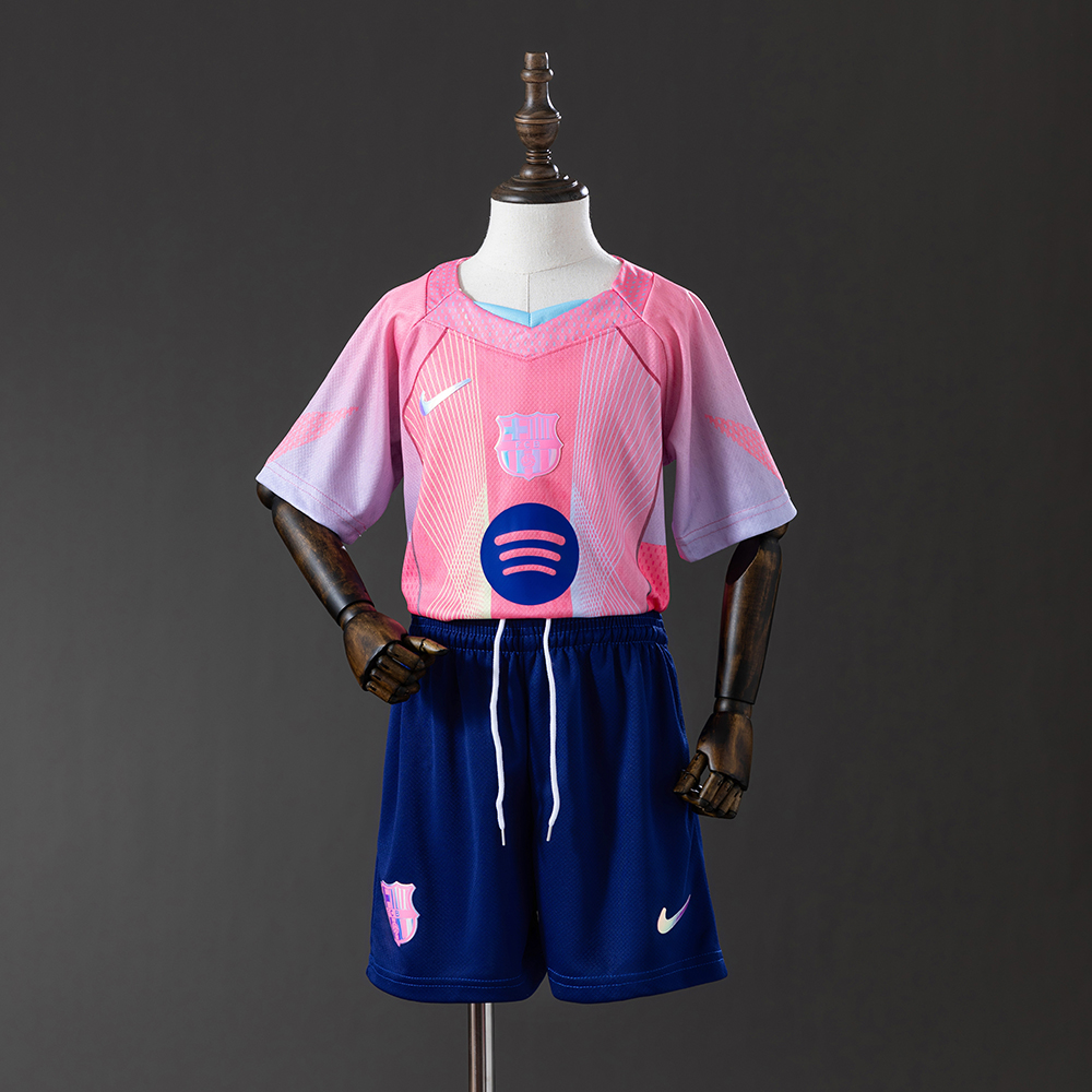 Barcelona 25/26 Concept Edition kids kit Jersey Pink