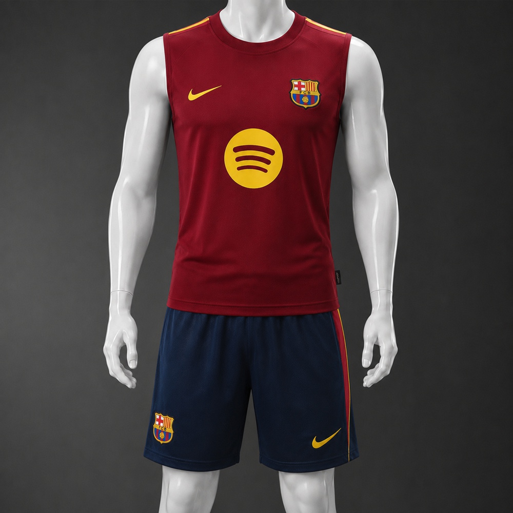 Barcelona 26/27 Burgundy Navy Training Vest kit