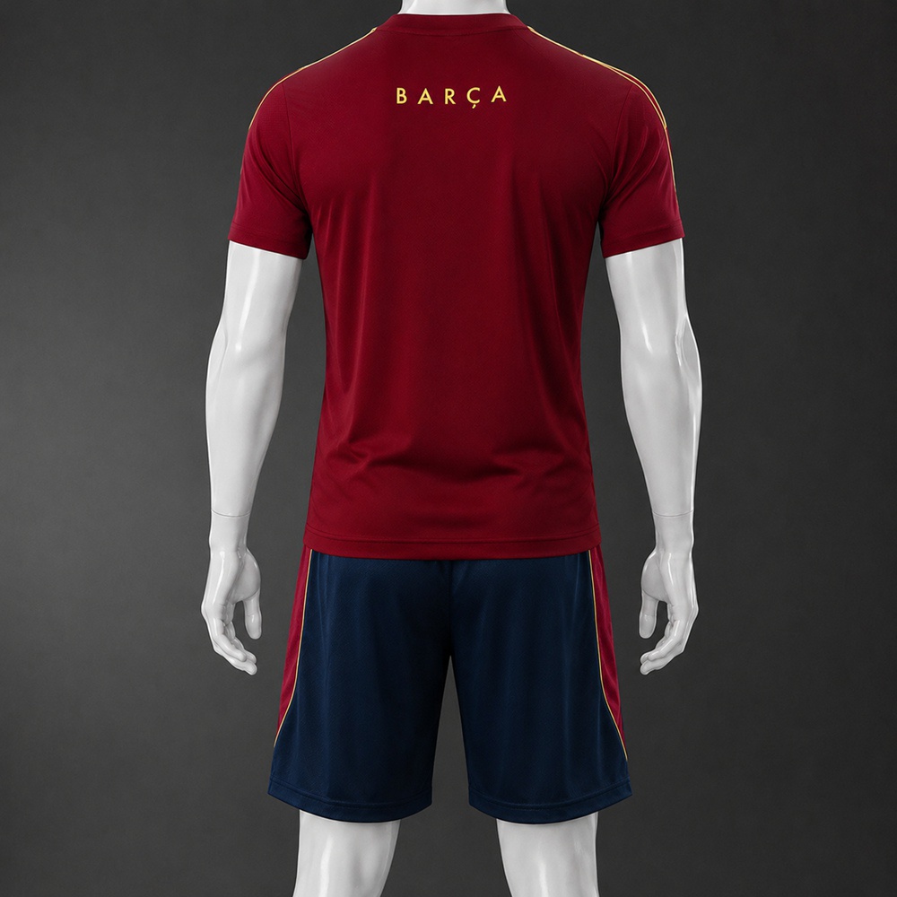 Barcelona 26/27 Maroon Navy Short Sleeve Short Set Foto 2