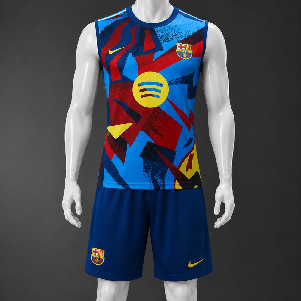 Barcelona 25/26 Blue Red Graphic Training Vest kit