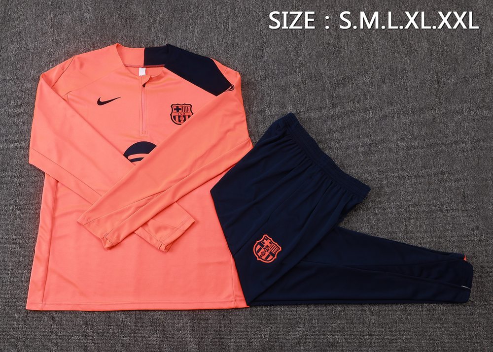Barcelona 25/26 Peach Navy Half Zip Tracksuit Foto 2