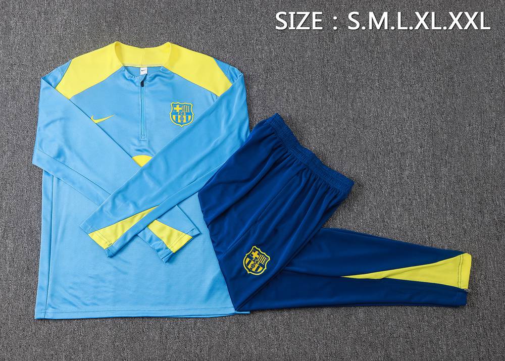 Barcelona 26/27 Light Blue Navy Half Zip Tracksuit Foto 2