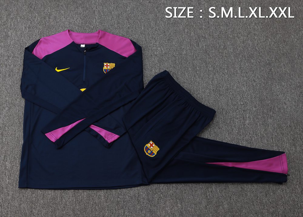 Barcelona 25/26 Purple Navy Half Zip Tracksuit Foto 2