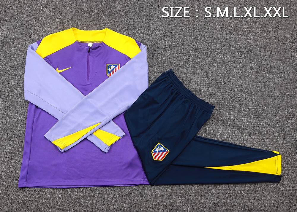Barcelona 25/26 Purple Navy Yellow Half Zip Tracksuit Foto 2