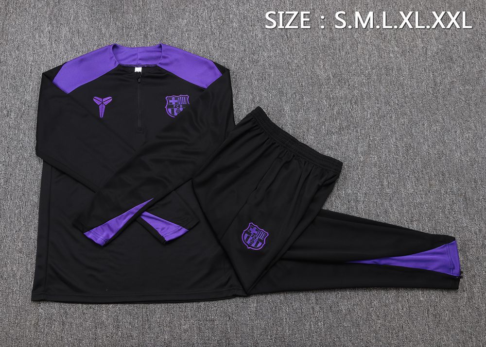 Barcelona 25/26 Black Purple Half Zip Tracksuit Foto 2