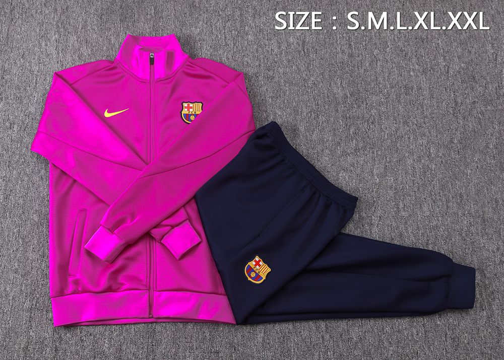 Barcelona 25/26 Pink Navy Football Jacket Kit Set Foto 2