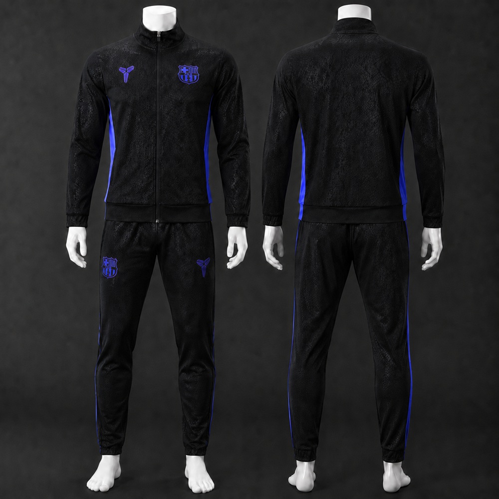 Barcelona 25/26 Black Purple Soccer Jacket Kit Set
