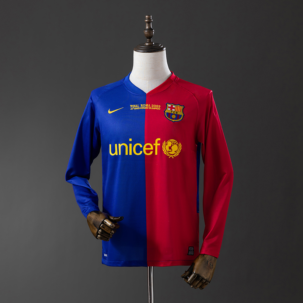 Barcelona 08/09 Home Long Sleeve Retro Jersey