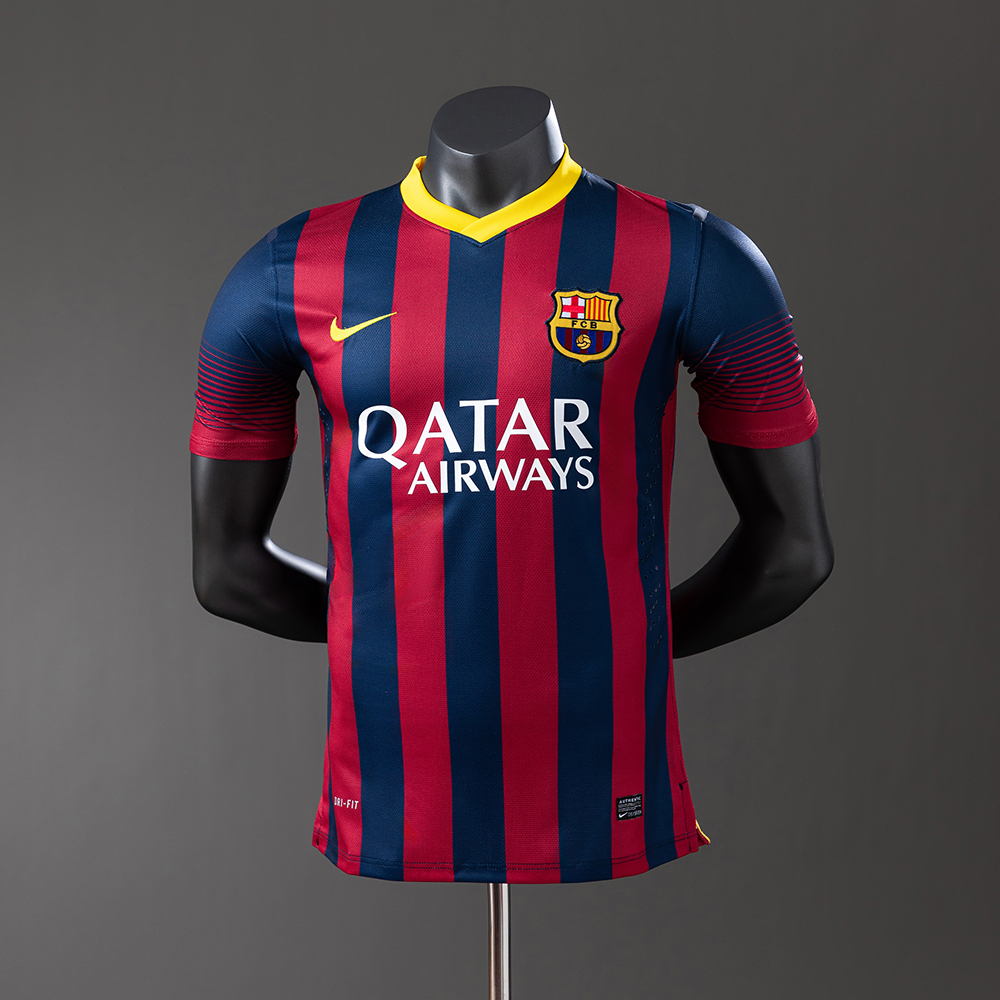 Barcelona 13/14 Home Player Version Retro Jersey