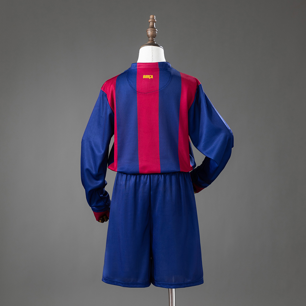 Barcelona 14/15 Home Retro Long-Sleeve Kids Kit Jersey Foto 2