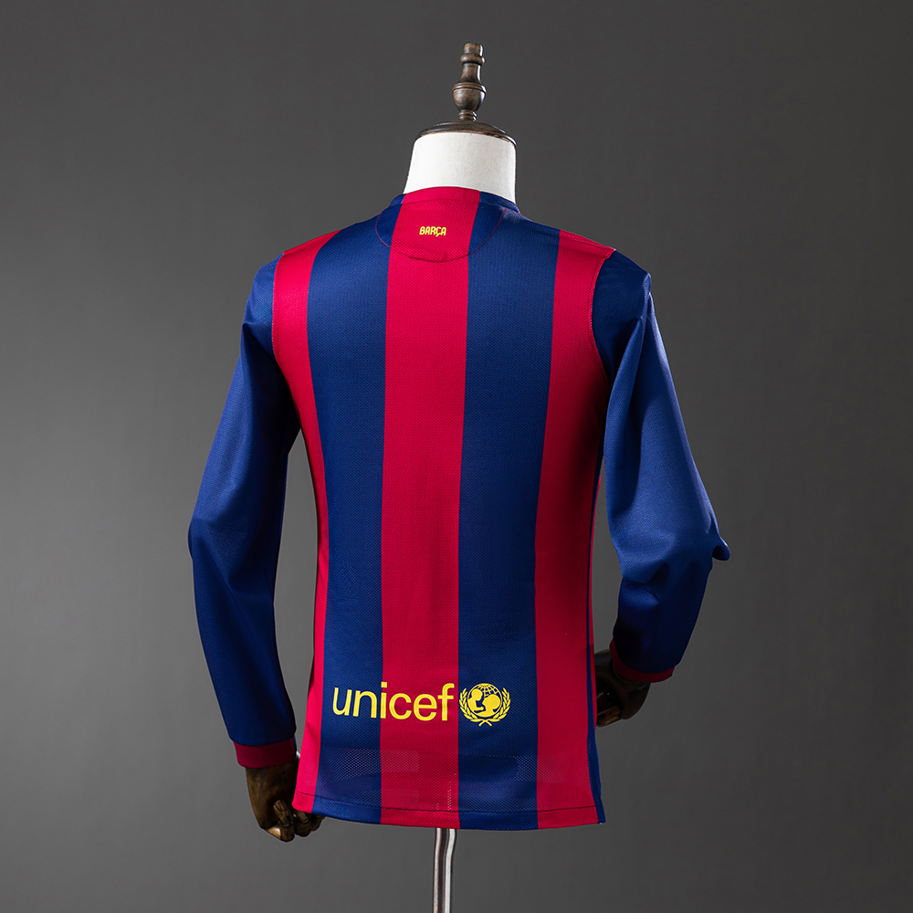 Barcelona 14/15 Home Long Sleeve Retro Jersey Foto 2