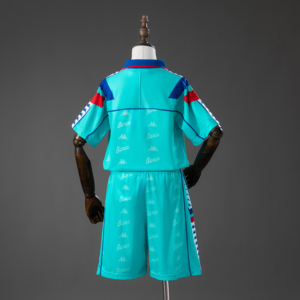 Barcelona 92/95 Away Retro Kids Kit Jersey Foto 2