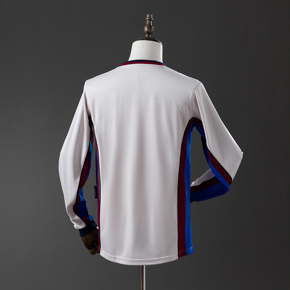 Barcelona 98/99 Away Long Sleeve Retro Jersey Foto 2