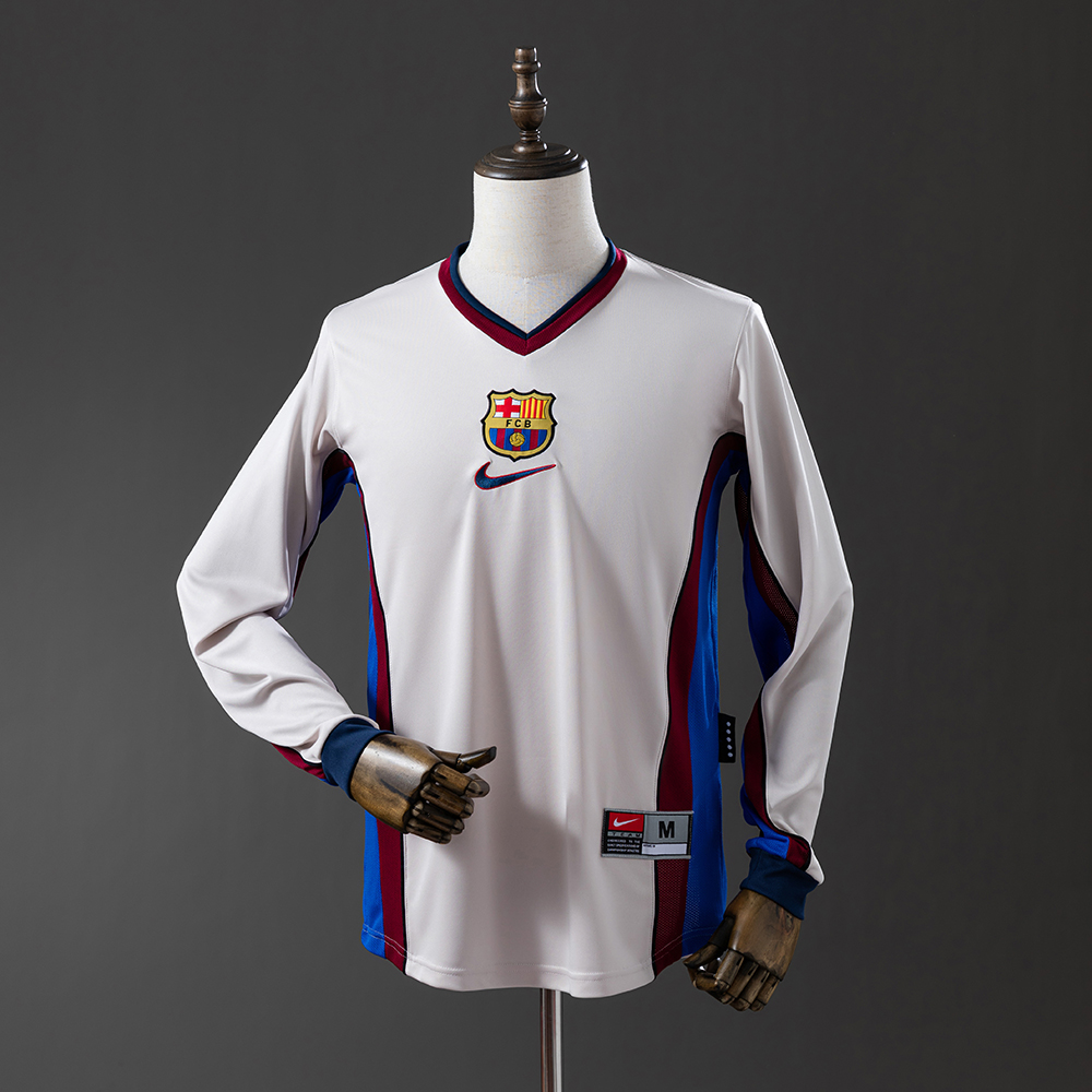 Barcelona 98/99 Away Long Sleeve Retro Jersey