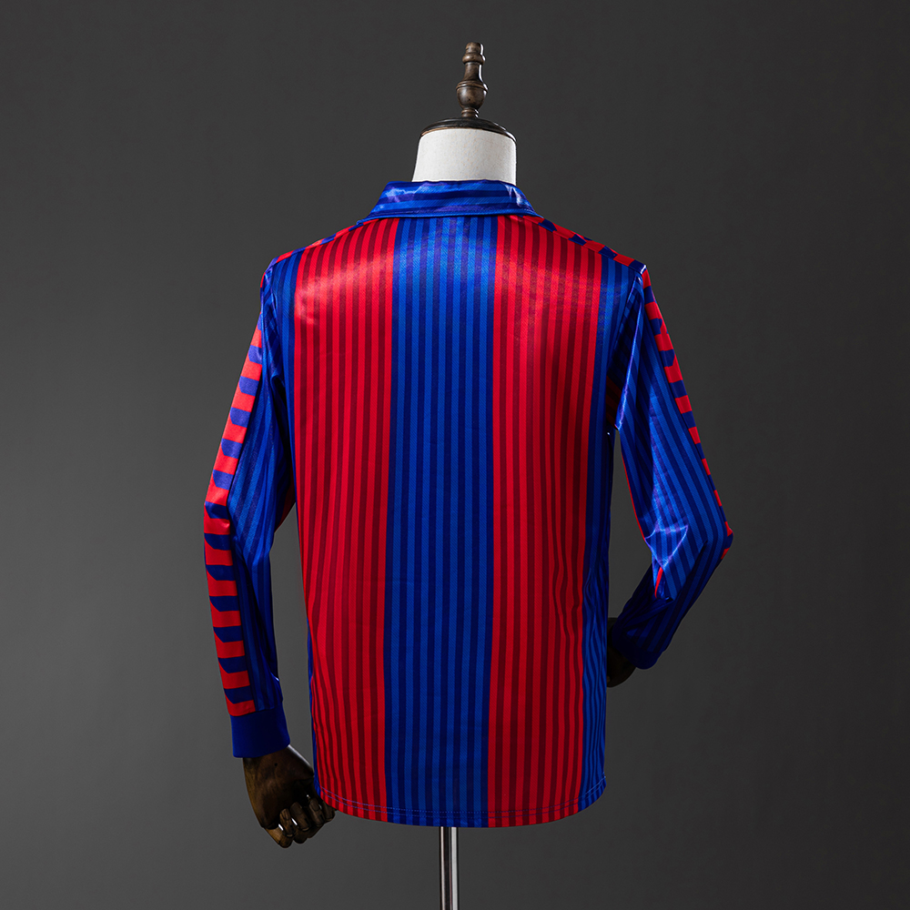 Barcelona 1992 Home Long Sleeve Retro Jersey Foto 2