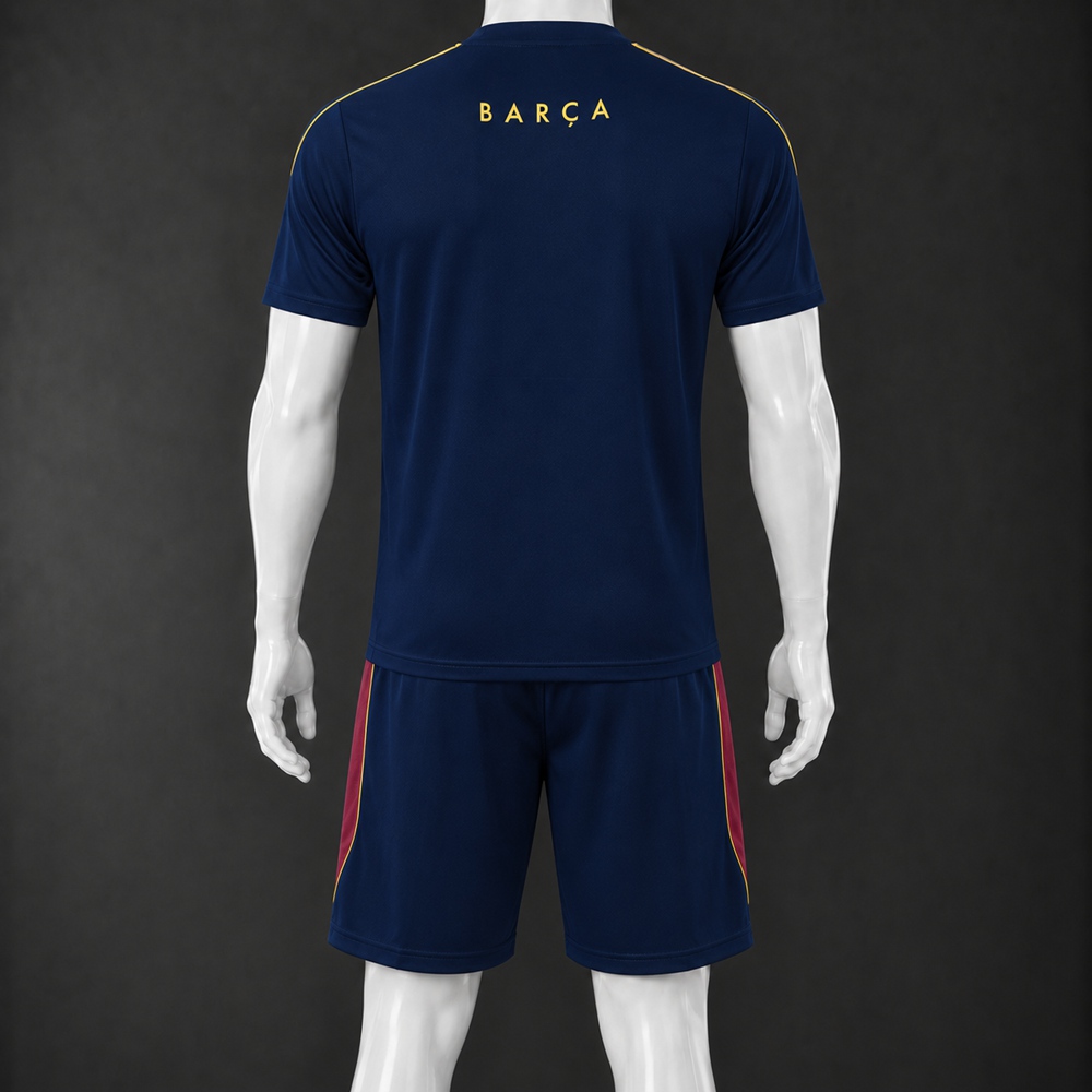 Barcelona 26/27 Navy Blue Short Sleeve Short Set Foto 2