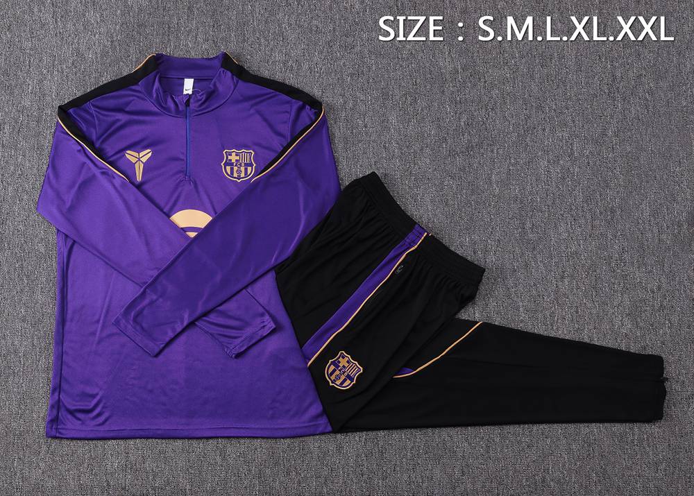 Barcelona 26/27 Purple Black Long Sleeved Training Kit Foto 2