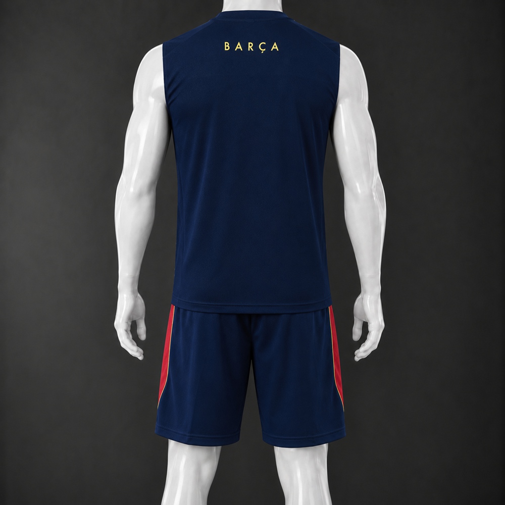 Barcelona 26/27 Navy Blue Navy Blue Training Vest Set Foto 2